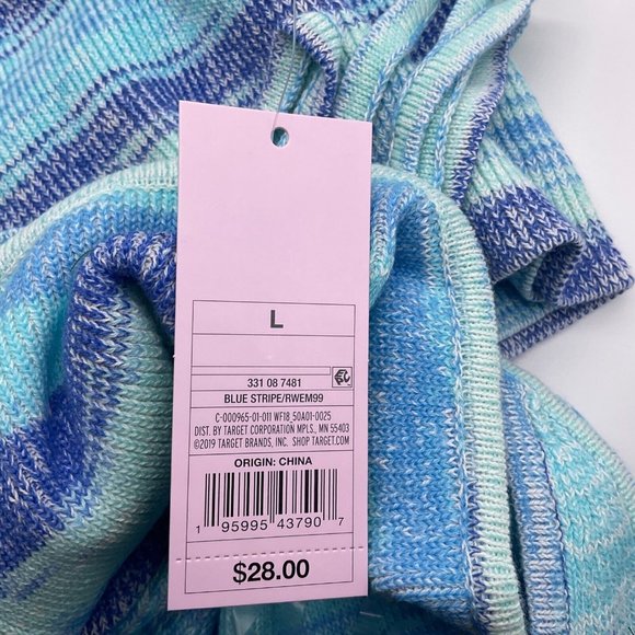 Wild Fable Women's Sleeveless Halter Striped Sweater Dress Large Blue St… - Picture 5 of 7